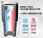 Onebttl Personalized Gifts for Men with Initials, Monogrammed Travel Tumbler for Him, Custom Coffee Cups, Unique Birthday Christmas Gifts for Men who Have Everything, Black, 30oz, B - Image 8