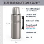 THERMOS Stainless King Vacuum-Insulated Beverage Bottle, 68 Ounce, Matte Steel - Image 3