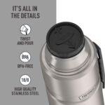 THERMOS Stainless King Vacuum-Insulated Beverage Bottle, 68 Ounce, Matte Steel - Image 4