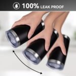 20 oz Tumbler Stainless Steel Tumblers Bulk with Lid Double Wall Insulated Coffee Tumbler Cups for Hot & Cold Drinks Powder Coated Travel Coffee Tumbler Mug Metal (Black, 6 pack) - Image 4