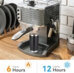 20 oz Tumbler Stainless Steel Tumblers Bulk with Lid Double Wall Insulated Coffee Tumbler Cups for Hot & Cold Drinks Powder Coated Travel Coffee Tumbler Mug Metal (Black, 6 pack) - Image 5