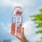 OLDLEY 32 oz Clear Water Bottle with Straw,Tritan BPA-Free, Wide Mouth, Leak Proof - for Gym, Travel, Home, School, Office (Pink) - Image 3