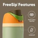 Owala FreeSip Insulated Stainless Steel Water Bottle with Straw, BPA-Free Sports Water Bottle, Great for Travel, 24 Oz, Camo Cool - Image 4