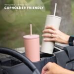 Simple Modern Insulated Tumbler with Lid and Straw | Iced Coffee Cup Reusable Stainless Steel Water Bottle Travel Mug | Gifts for Women Men Her Him | Classic Collection | 24oz | Blue Dune - Image 5