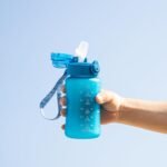 OLDLEY Kids Water Bottle for School, 12 oz (2 lids) BPA-Free Reusable Leak-proof Durable Tritan Plastic Water Bottles with Straw & Chug Lids, Anti-dust Spout Cover (Blue) - Image 3