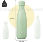 Insulated Water Bottles,17 oz Double Wall Stainless Steel Vacumm Metal Flask for Sports Travel,Macaron Green - Image 4