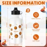 Maxdot 12 Pcs Basketball Water Bottles Bulk 18 oz Squeeze Reusable Plastic Water Bottle with Nylon Strap Leak Proof Sport Theme Cup for School Basketball Team Grad Gift(White) - Image 3