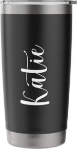 Katie Personalized Name Travel Mug Stainless Steel Insulated Tumbler - Image 4