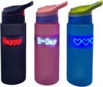 ARCTIC GLOW Customizable LED Screen Water Bottle 27 oz | BPA Free | Locking Straw | Bluetooth | Fun for Kids, Parties, Birthdays, Camping/Hikes, Corporate Events, Sports (Blue w/Blue LED letters) - Image 5