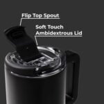 HydroJug Coffee Traveler 20 oz - Leak-Resistant, Ceramic-Lined Insulated Travel Coffee Mug for Hot or Cold Drinks with Flip Lid & Handle, Dishwasher Safe Coffee Tumbler, Black - Image 5