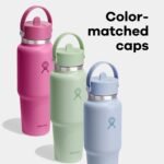Hydro Flask Travel Water Bottle - Insulated Stainless Steel - Wide Straw Lid, Non Spill, Leakproof in 40 Oz Sandpiper - Image 4