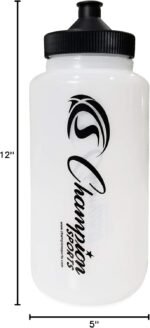 Champion Sports Plastic Water Bottle Set, Quart, Black - Image 6