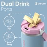 CAROTE 3-Pack Insulated Stainless Steel Water Bottles with Upgraded Leakproof Tech, Car Holder Fit & Scratch-Resistant, 32/32/40 oz Travel Straw Tumblers Set for Home/Car/Outdoor (Macaron) - Image 4