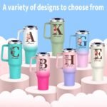 Personalized Gifts for Women - 40oz Customized Initial Floral Tumbler with Name，Monogrammed Flower Cups for Her, Ideal for Birthdays, Mother’s Day, Christmas -Perfect for Office Home Travel,02 - Image 5