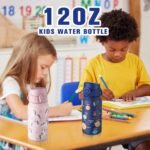 GOPPUS 12 oz Kids Water Bottle - Stainless Steel Insulated Water Bottle, BPA Free, Odorless, Durable and Reusable for School, Sports and Outdoor Activities(Blue Outer Space) - Image 3
