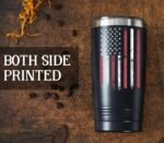 Onebttl Personalized Gifts for Men, Initial Birthday Gifts for Dad, Grandpa, Uncle, Brother, Friends, American Flag Tumbler - 20oz Insulated Stainless Steel Tumbler - M - Image 7