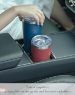 Travel Coffee Tumbler 20oz, Leakproof Travel Coffee Mug with Dual Lids and Straw, Stainless Steel Double Wall Vacuum Insulated Tumbler for Hot/Iced Drinks (Periwinkle, Textured Matte) - Image 6