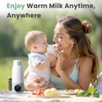 Portable Milk Warmer for Travel, 17oz Large Capacity Bottle, Fast Breastmilk Water Warmer On The Go with LCD Display, 98-158°F Temperature Adjustment, for Vehicle, Car, Airplane Journey - Image 5