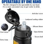 OLDLEY 20 Oz Insulated Stainless Steel Water Bottle For Kids, With Straws Leak-proof, Kids Water Bottles For School Boys Girls,Solar System - Image 3