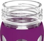 Lifefactory 22-Ounce BPA-Free Glass Water Bottle with Classic Cap and Protective Silicone Sleeve, Plum - Image 4