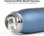 Small Water Bottle 12 oz, Dusgut Insulated Water Bottle,Stainless Steel,Wide Mouth Portable Lid, Air Force Blue - Image 3
