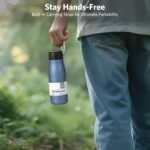 Small Water Bottle 12 oz, Dusgut Insulated Water Bottle,Stainless Steel,Wide Mouth Portable Lid, Air Force Blue - Image 6