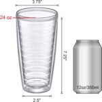 Amazing Abby - Alaska - 24-Ounce Insulated Plastic Tumblers (Set of 4), Double-Wall Plastic Drinking Glasses, All-Clear Reusable Cups, BPA-Free, Shatter-Proof, Dishwasher-Safe - Image 5