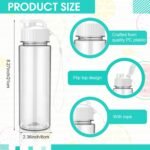 Maxcheck 30 Pieces Water Bottle Bulk 17 oz Plastic Sports Water Bottles Bulk with Handle Strap Lightweight Leakproof Drink Flip Top for Adults Fit Gym(Classic Style,White) - Image 3