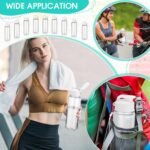 Maxcheck 30 Pieces Water Bottle Bulk 17 oz Plastic Sports Water Bottles Bulk with Handle Strap Lightweight Leakproof Drink Flip Top for Adults Fit Gym(Classic Style,White) - Image 4