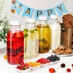 2 Pack Glass Milk Bottle with 2 Dispenser Caps, 100% Airtight Heavy Duty Screw Lid. 32 Oz Reusable Glass Water Jug with 3 Lids! Breast Milk Pitcher, Buttermilk, Nut, Juice, Syrup, Coffee Creamer - Image 6