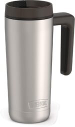 THERMOS ALTA SERIES Stainless Steel Mug 18 Ounce, Matte Steel/Espresso Black - Image 4