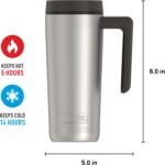 THERMOS ALTA SERIES Stainless Steel Mug 18 Ounce, Matte Steel/Espresso Black - Image 6