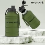 HYDRATE Stainless Steel 74 Oz Water Bottle - Camo - BPA-free Metal Gym Water Bottle - Convenient Nylon Carrying Strap and Leak-Proof Screw Cap - Various Color Options - Image 5