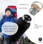 Bambaw 24 oz Insulated Stainless Steel Water Bottle - Jet Black, Leakproof, Dishwasher Safe, Double Wall, Cold 24 Hours - Image 3