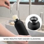 Bambaw 24 oz Insulated Stainless Steel Water Bottle - Jet Black, Leakproof, Dishwasher Safe, Double Wall, Cold 24 Hours - Image 4