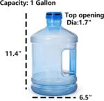 Dicunoy 2 PCS 1 Gallon Water Jug, Plastic Gallon Water Bottle with Handle, Sturdy Round Reusable Water Jug for Gym, Sports, Office, Camping, Outdoor, Refrigerator - Image 3