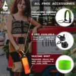 Farsea Insulated Water Bottle With Paracord Handle, Protective Silicone Boot and 2 Lids (Straw Lid & Spout Lid), Stainless Steel Water Bottle Wide Mouth, Double Wall Sweat-Proof BPA-Free, 18 oz - Image 4