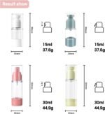 4-Pack Travel Bottles for Toiletry, Portable Refillable SA/PP Plastic Vacuum Cosmetic Containers - Image 4