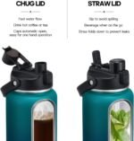 64oz Half Gallon Insulated Water Bottle with 2-in-1 Lid (Chug & Straw), Double Walled Vacuum Stainless Steel Water Bottles, Wide Mouth Leakproof Insulated Jug with Straw - Image 3