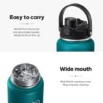 64oz Half Gallon Insulated Water Bottle with 2-in-1 Lid (Chug & Straw), Double Walled Vacuum Stainless Steel Water Bottles, Wide Mouth Leakproof Insulated Jug with Straw - Image 6