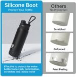 24oz Insulated Water Bottle| Double-Wall Vacuum Stainless Steel, Wide Mouth Design, Leak-Proof Reusable Bottle for Gym, Sports & Daily Hydration - Black - Image 7