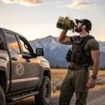 Combat Canteen - 64oz Insulated Water Bottle with Paracord Handle, Stainless Steel Water Jug with Rugged Pockets for Keys, Wallet & Phone - Green Digital - Image 5