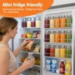 6 oz Small Clear Glass Bottles with Lids, 8 Pack Glass Juice Bottles with Stainless Steel Cap & 1 Funnels for Juicing, Milk,Ginger, Wellness & Drinks Jars Containers, Leak-Proof Travel Bottle - Image 4