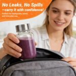 6 oz Small Clear Glass Bottles with Lids, 8 Pack Glass Juice Bottles with Stainless Steel Cap & 1 Funnels for Juicing, Milk,Ginger, Wellness & Drinks Jars Containers, Leak-Proof Travel Bottle - Image 5