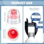 Leinuosen 30 Pcs 28 mm Push Pull Replacement Caps Reusable Colorful Plastic Soda Twisted Water Bottle Lid Top Suitable for 28 mm Sport Bottle Cap - Image 3