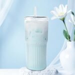 Glass Cups with Lids and Glass Straws, High Borosilicate 20OZ Tumblers (2Pcs) for Coffee, Tea, Juice, Smoothies, Hot/Cold Drinks at Home, Office - Image 7