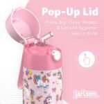 Jarlson® Kids Water Bottle CHARLI [18OZ] - Stainless Steel Thermo Bottle with Straw - Insulated, Spill Proof Waterbottle for School & Sports - Thermo Tumbler for Boys & Girls (Unicorn) - Image 5