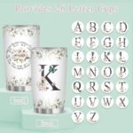 Personalized Initial K Tumbler 20oz, Monogrammed Gift for Women Birthday Mothers Day Religious Gift, Personalized Christian Gift for Women Initial Coffee Mug - Image 5
