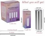 4 Pack 20 Oz Straight Skinny Tumblers,Individually Gift Boxed Stainless Steel Slim Skinny Tumbler Set Bulk, 20 Oz Insulated Slim Thin Travel Tumbler Cup for Diy, Silver - Image 3
