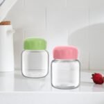 2 Pack Small Water Bottles, 300ml Glass Water Bottles with Lid, Clear Glass Leak-proof 10oz Juice Bottles, Cute Water Bottles with Scale for Juicing, Milk, Fruit Drinks, Beverage Storage - Image 3